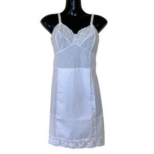 Lady Barbara White Fitted Slip Dress Vintage Made in Canada ET Corset Co Bust 34